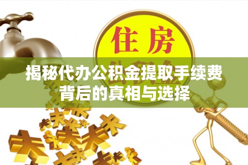 罗甸揭秘代办公积金提取手续费背后的真相与选择